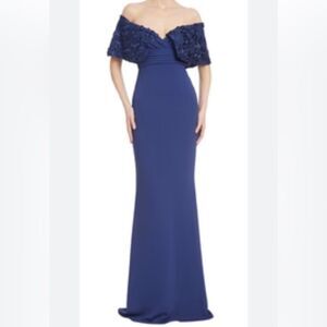 Badgley Mischka gown dark blue size 6